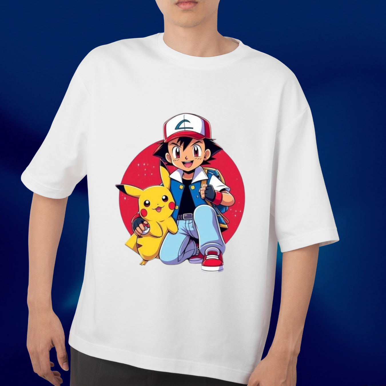 Ash & Pikachu Legendary Duo – Classic Pokémon Anime T-Shirt