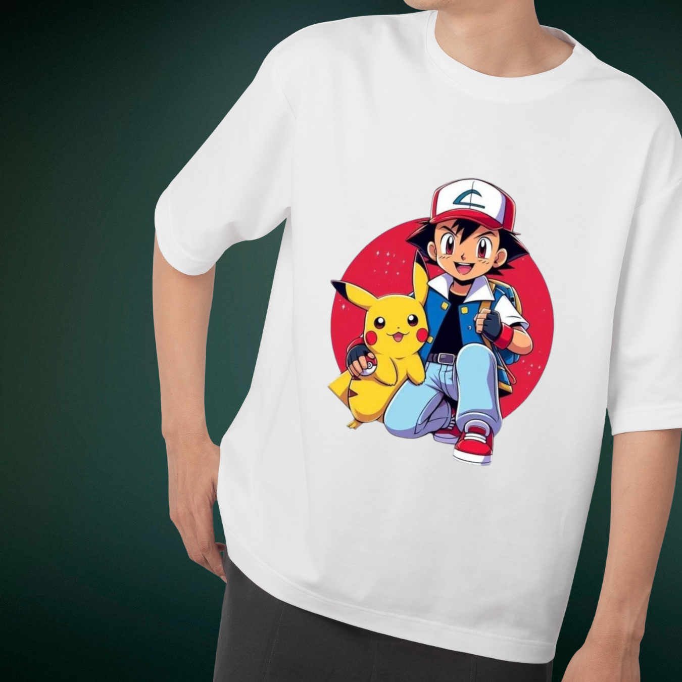 Ash & Pikachu Legendary Duo – Classic Pokémon Anime T-Shirt