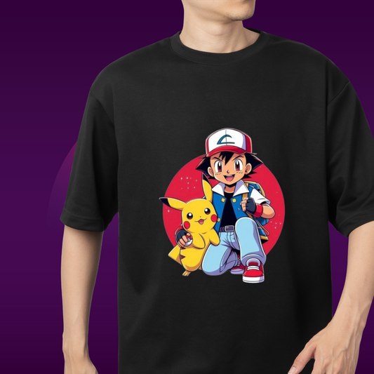 Ash & Pikachu Legendary Duo – Classic Pokémon Anime T-Shirt