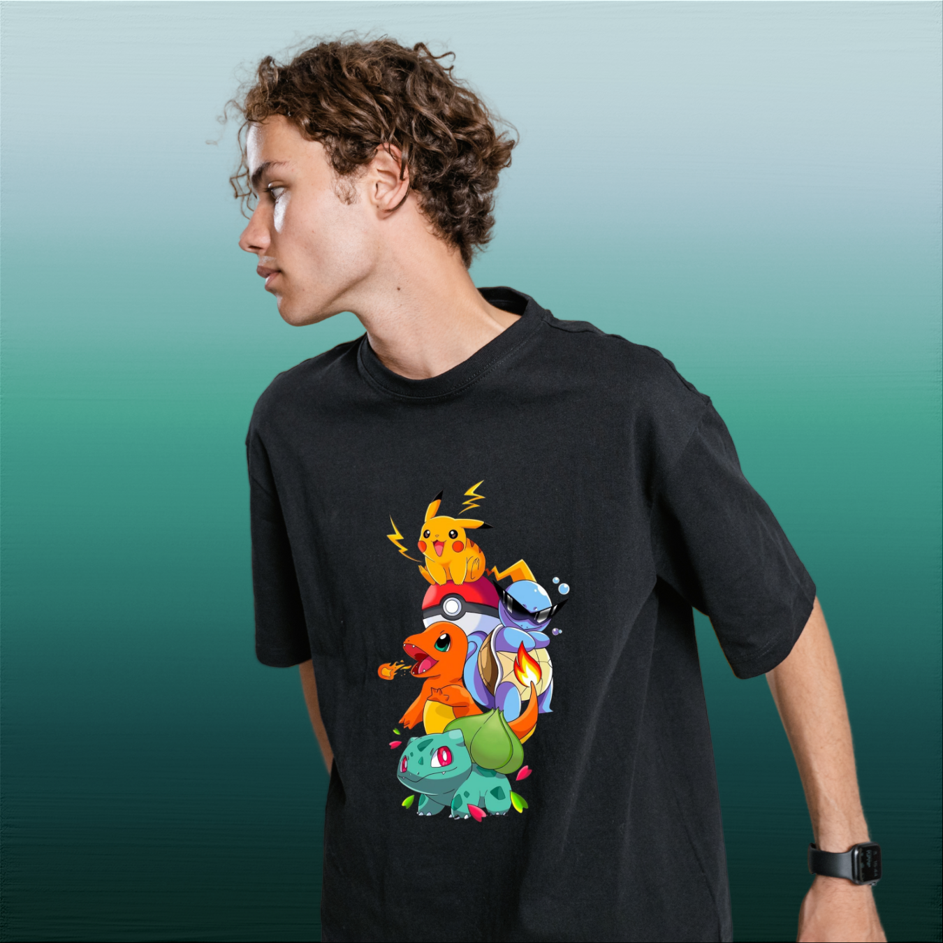 Pokémon Starter Squad – Classic Gen 1 Team Graphic T-Shirt