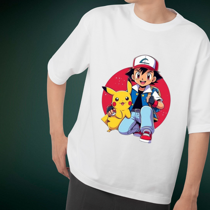 Ash & Pikachu Legendary Duo – Classic Pokémon Anime T-Shirt