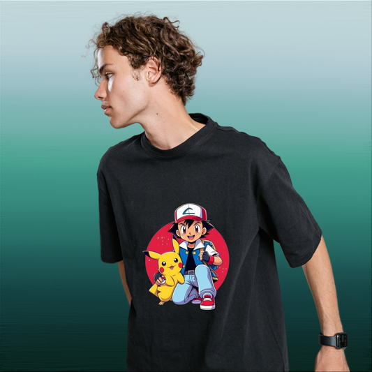Ash & Pikachu Legendary Duo – Classic Pokémon Anime T-Shirt
