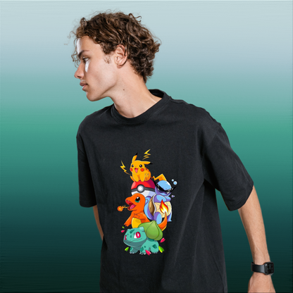 Pokémon Starter Squad – Classic Gen 1 Team Graphic T-Shirt